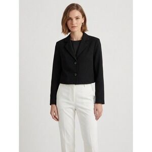 Love Bonito Women Black Long Sleeve Cropped Blazer Jacket Size US 0 XXS